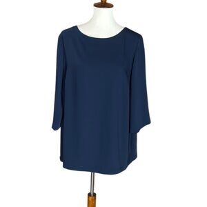 J. Jill Wearever Collection Easy Care navy blue top size XL